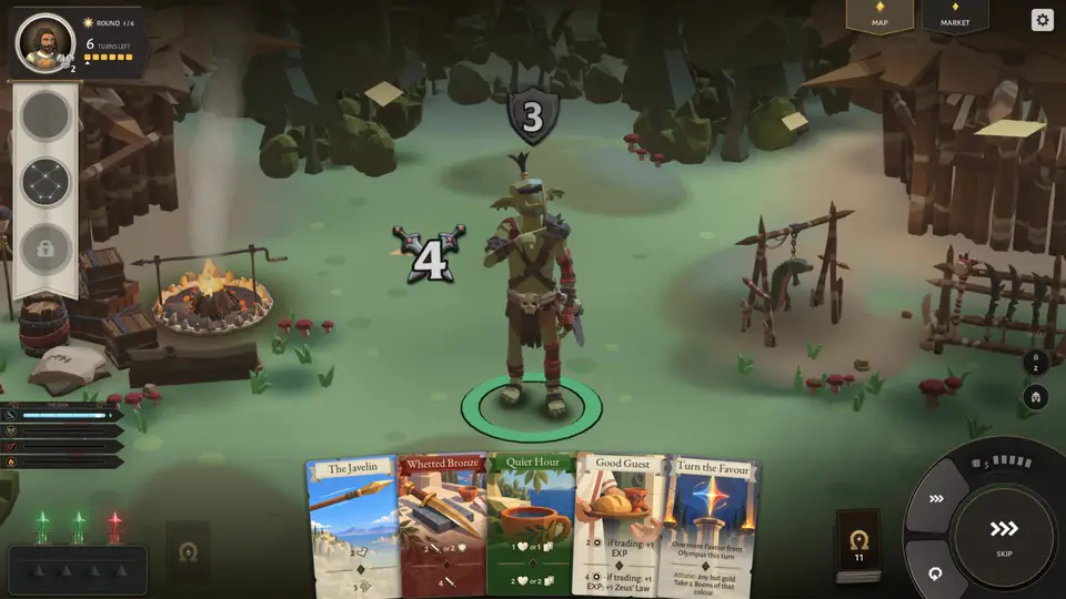 Switching from the fight to the map and back