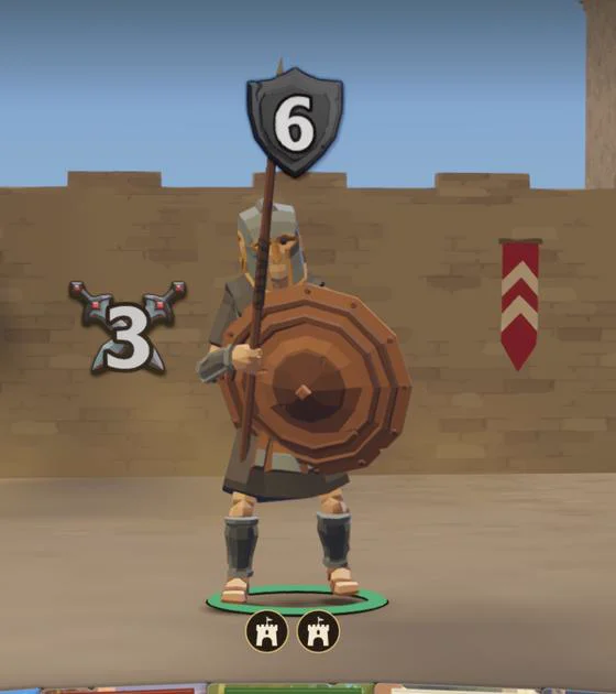 An enemy with two castle marks
