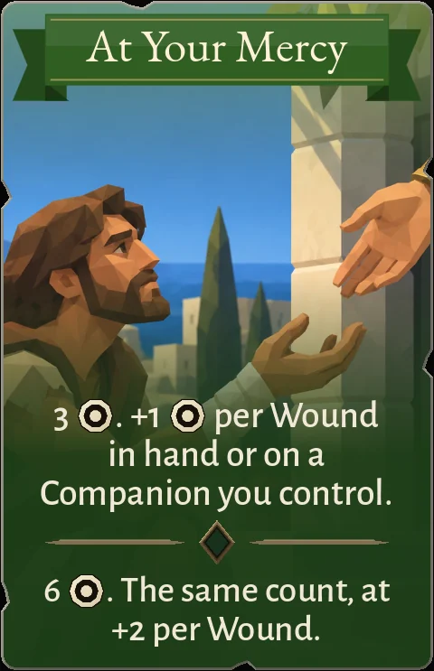 At Your Mercy, new text